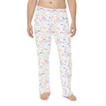 Character Autographs on White Men's Pajama Pants