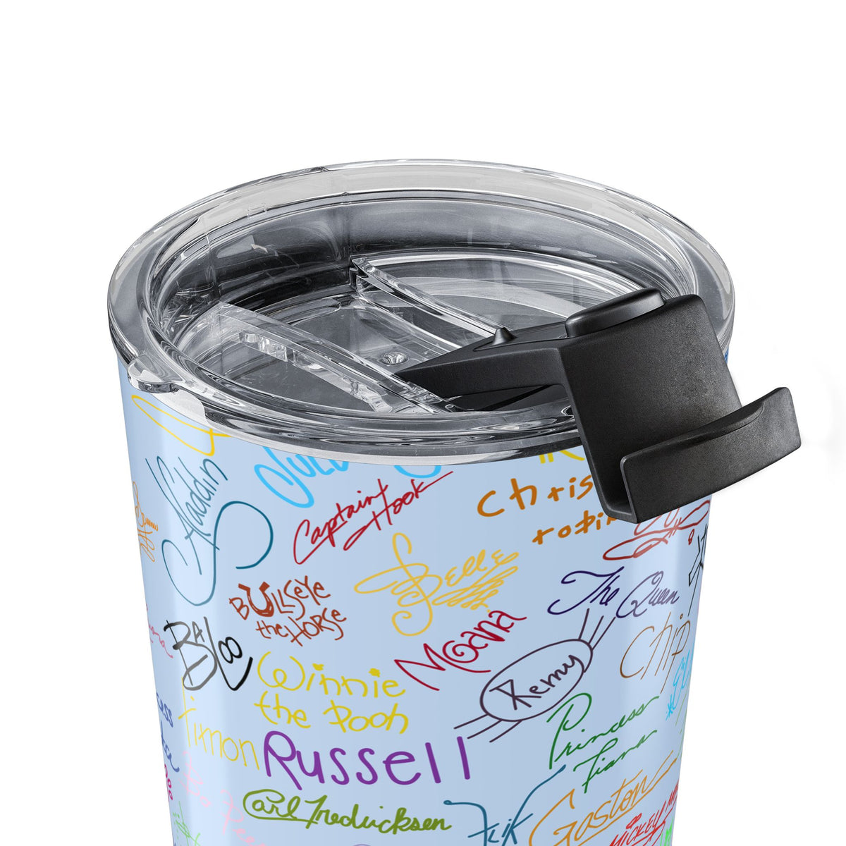 Character Autographs on Blue 20oz Tumbler