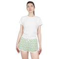 Character Autographs on Green Relaxed Dolphin Shorts