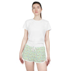 Character Autographs on Green Relaxed Dolphin Shorts