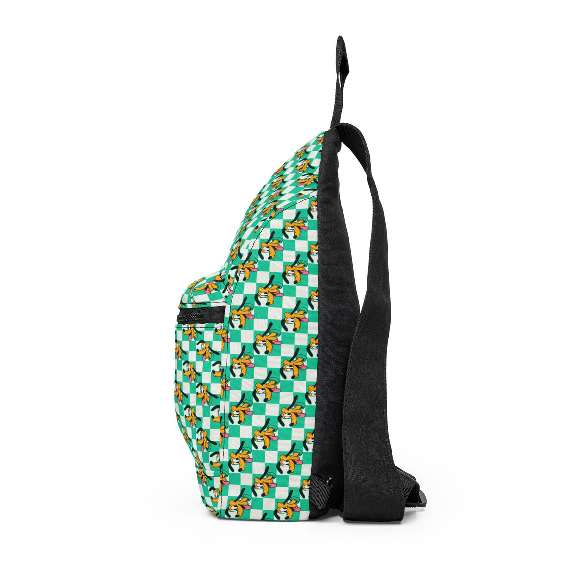 Teal Checkerboard Pluto Crossbody Sling Bag