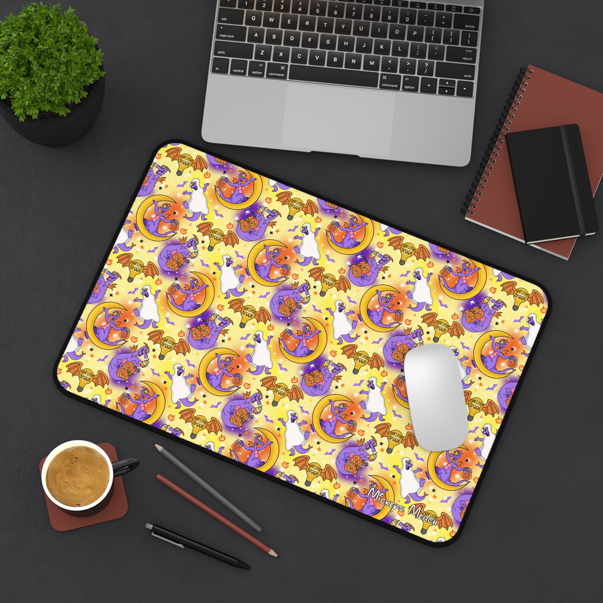 Figment on the Moon Yellow Stateroom Desk Mat