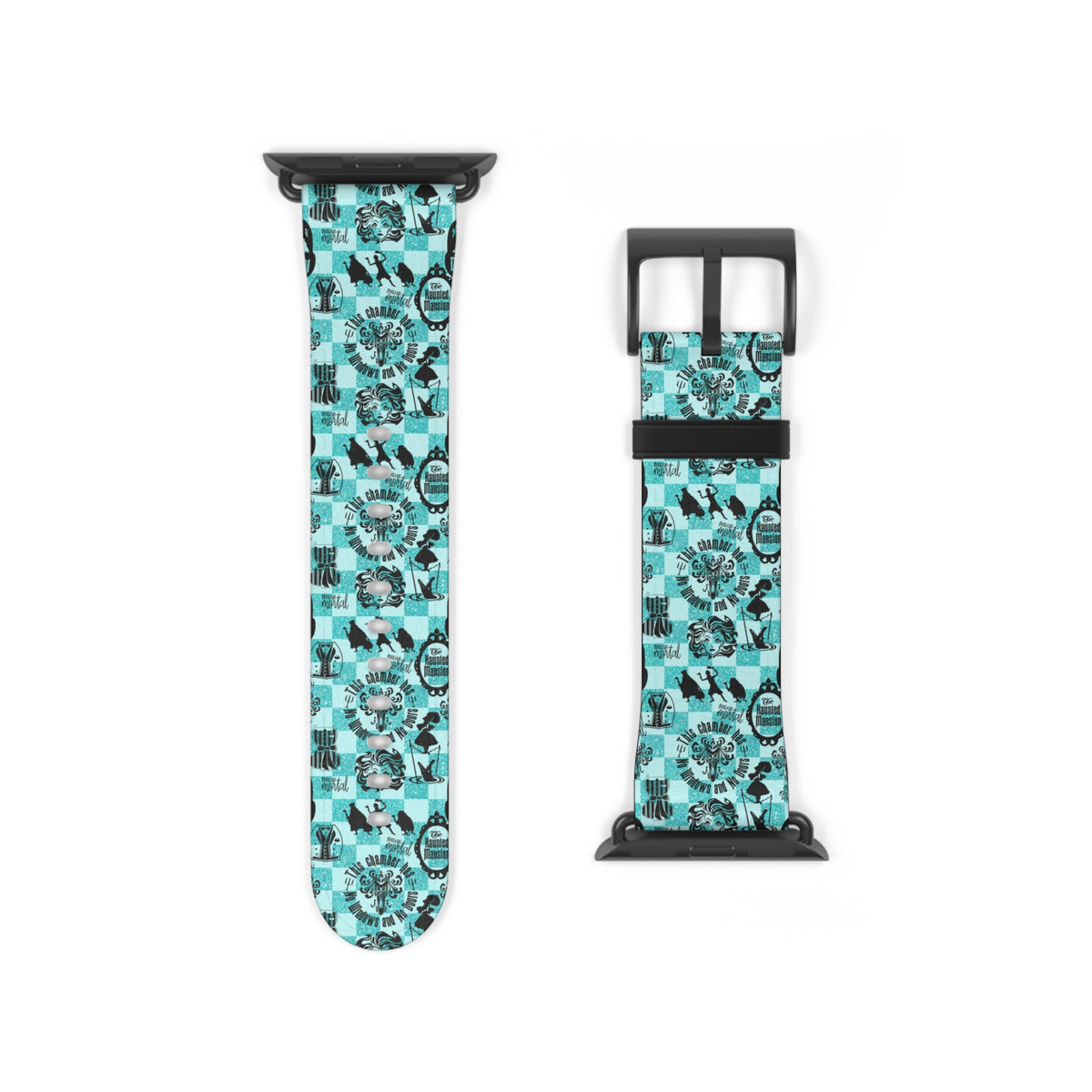 Haunted Mansion Icons Teal Whimsical Watch Band - Apple