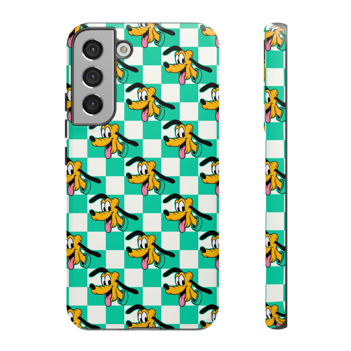 Teal Checkerboard Pluto Resort Ready Cell Phone Tech Case