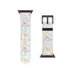 Character Autographs on White Whimsical Watch Band - Apple