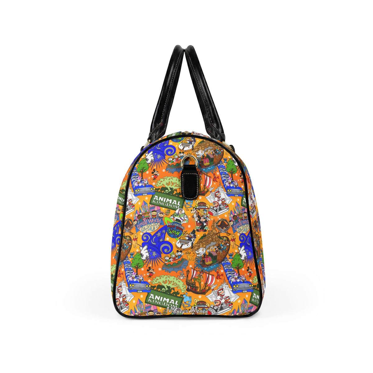 Four Parks Ride Collage PU Leather Travel Bag