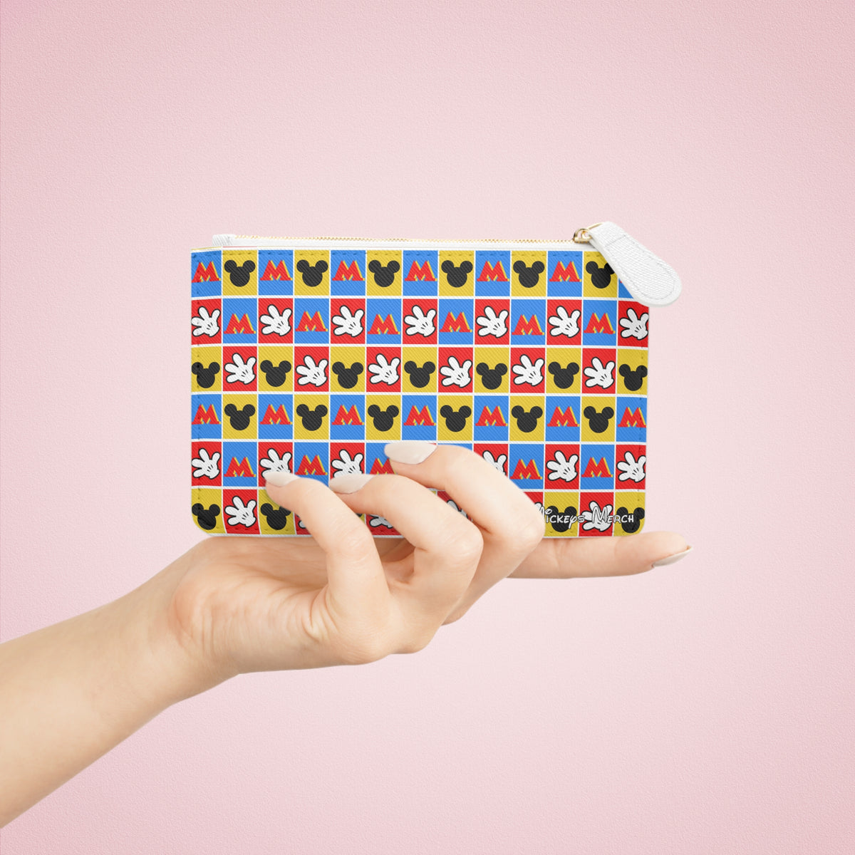 Checkerboard Mickey Hands Mini Clutch