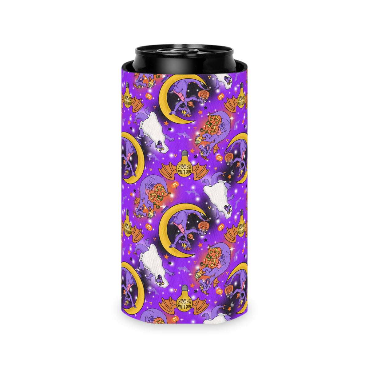 Figment on the Moon Purple Can Cooler Drink Koozie