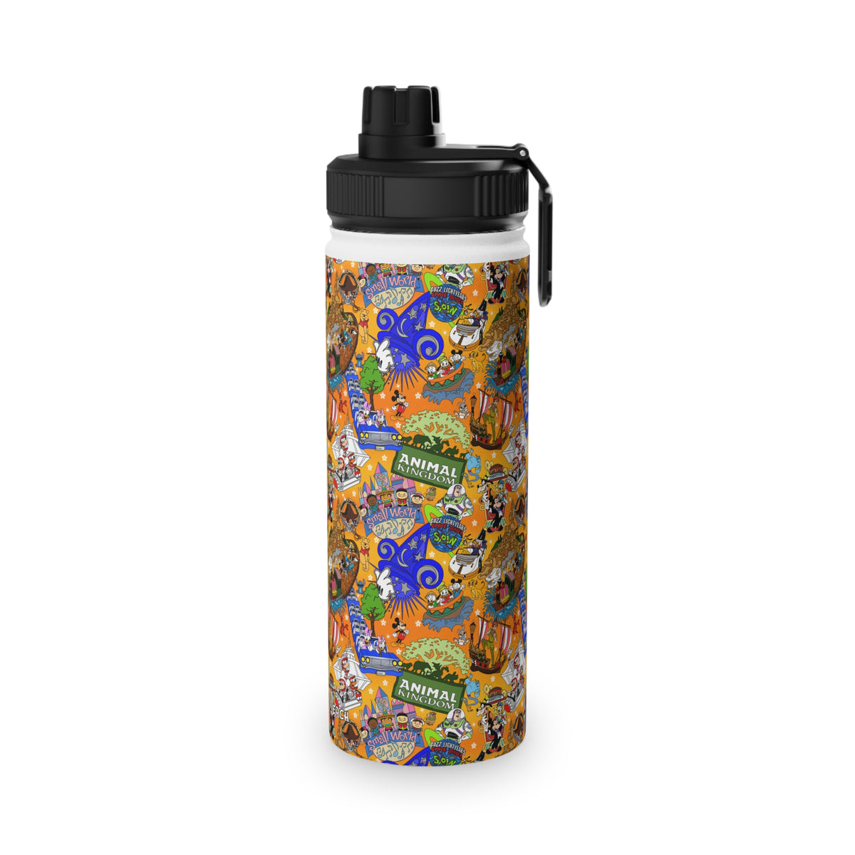 Four Parks Ride Collage Stainless Steel Water Bottle