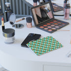 Teal Checkerboard Pluto Mini Clutch