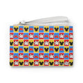 Checkerboard Mickey Hands Convertible Wristlet Clutch