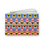 Checkerboard Mickey Hands Convertible Wristlet Clutch