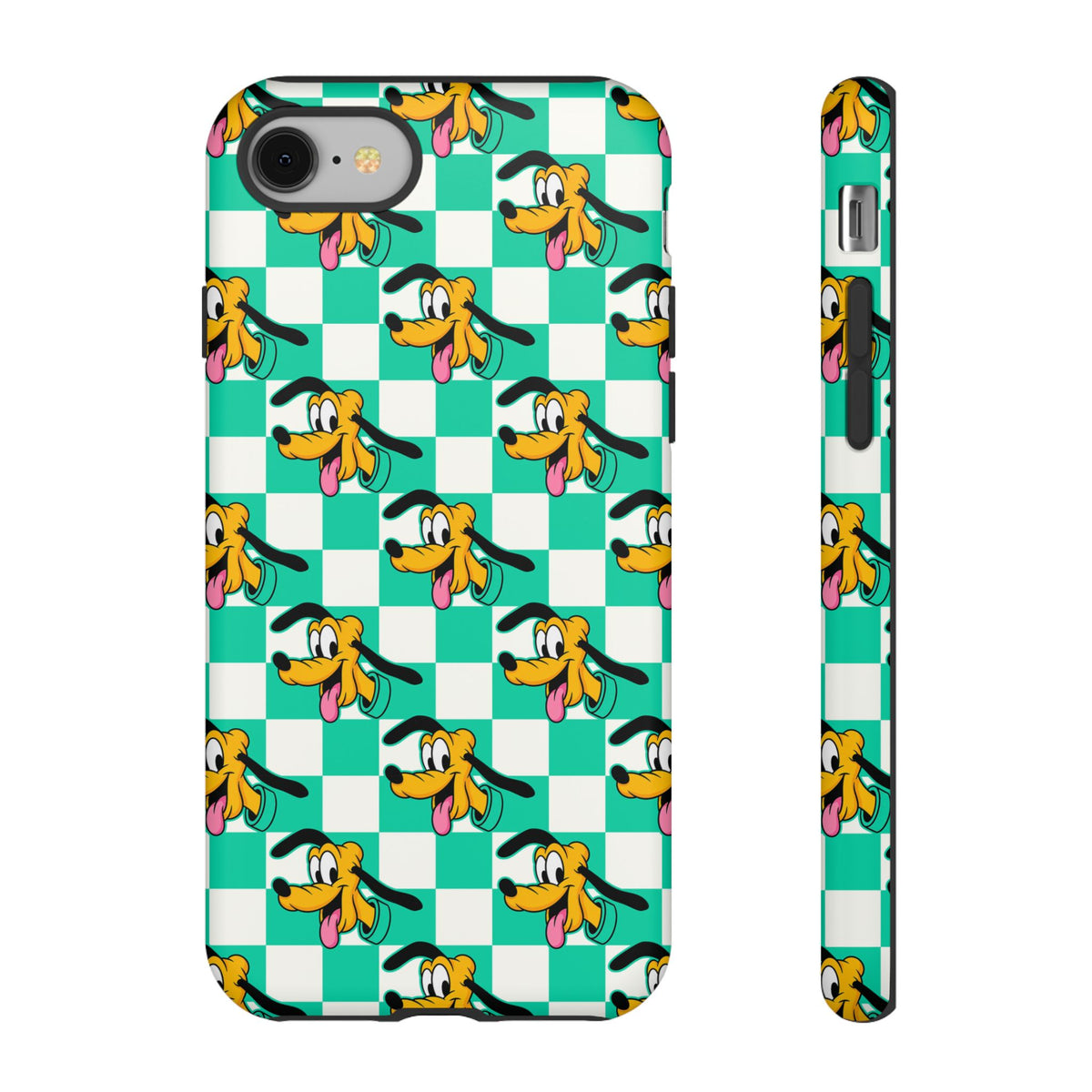 Teal Checkerboard Pluto Resort Ready Cell Phone Tech Case