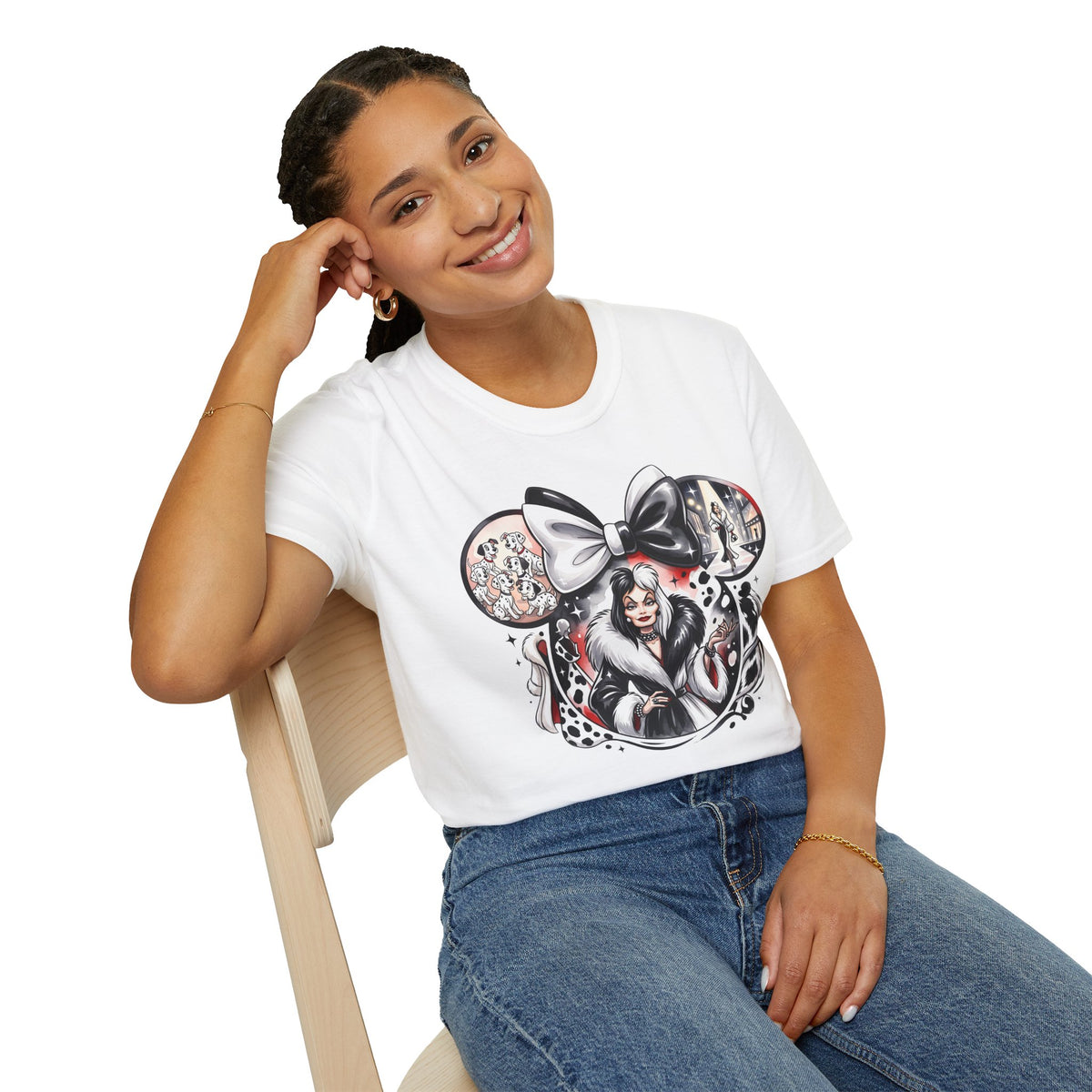 Disney Villains - Cruella's Spotted Couture Vignette Unisex Graphic Tee