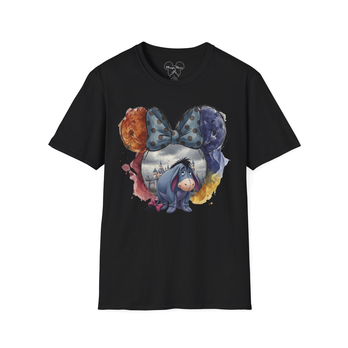 Winnie the Pooh - Eeyore's Polka Dot Bow Vignette Unisex Graphic Tee