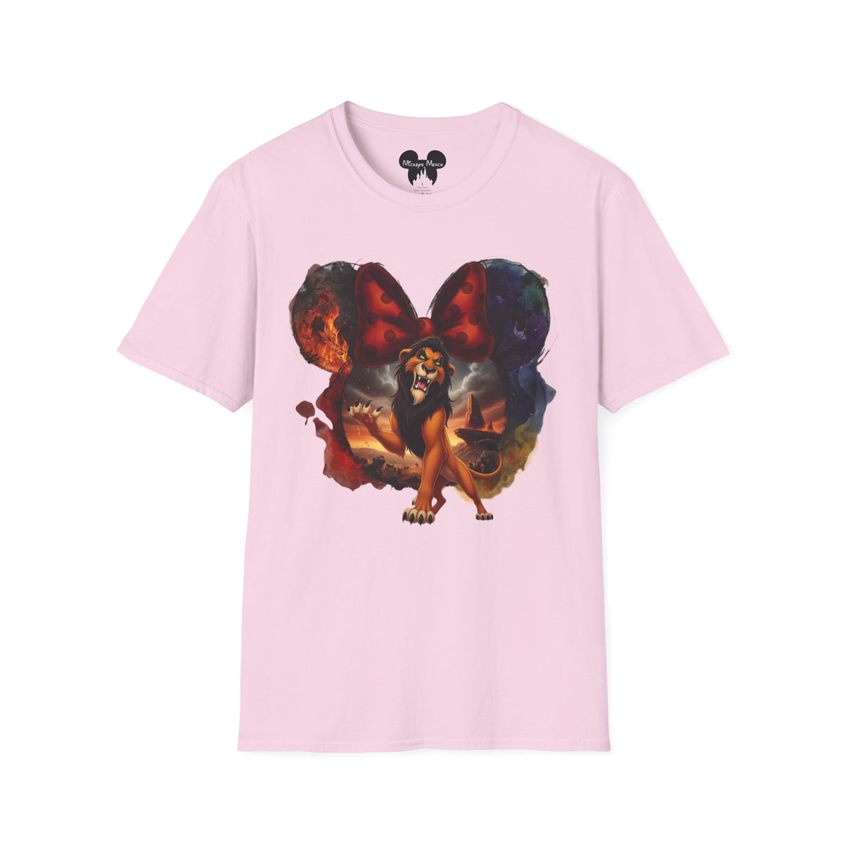 Lion King - Scar's Fiery Polka Dot Vignette Unisex Graphic Tee