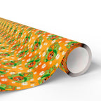 Tangerine Treat Orange Bird Wrapping Paper Roll