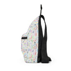 Character Autographs on White Crossbody Sling Bag