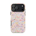 Character Autographs on Pink Resort Ready Cell Phone Tech Case
