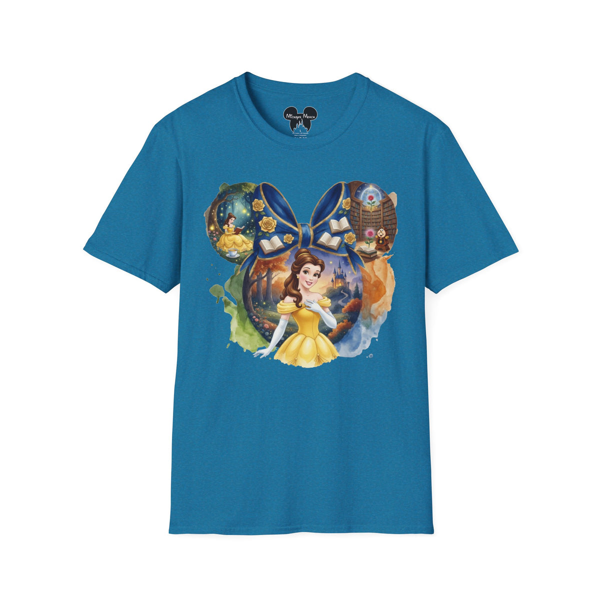 Disney Princess - Belle's Enchanted Rose Library Vignette Unisex Graphic Tee