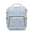 Character Autographs on Blue Magic Maker Diaper Daypack