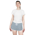 Blue Checkerboard Donald Relaxed Dolphin Shorts