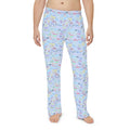 Character Autographs on Blue Men's Pajama Pants