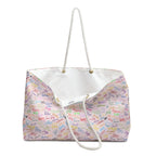 Character Autographs on Pink Weekender Bag