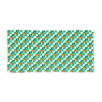 Teal Checkerboard Pluto Beach Towel