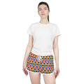 Checkerboard Mickey Hands Relaxed Dolphin Shorts