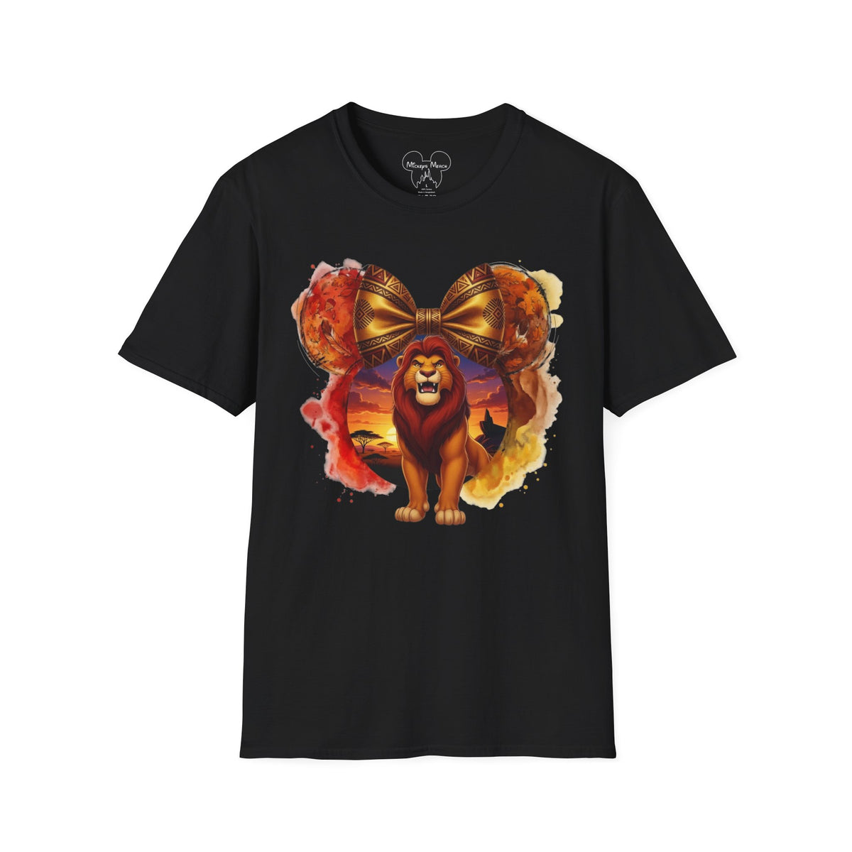 Lion King - Mufasa's Tribal Sunset Vignette Unisex Graphic Tee