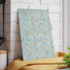 Character Autographs on White Glass Cutting Board
