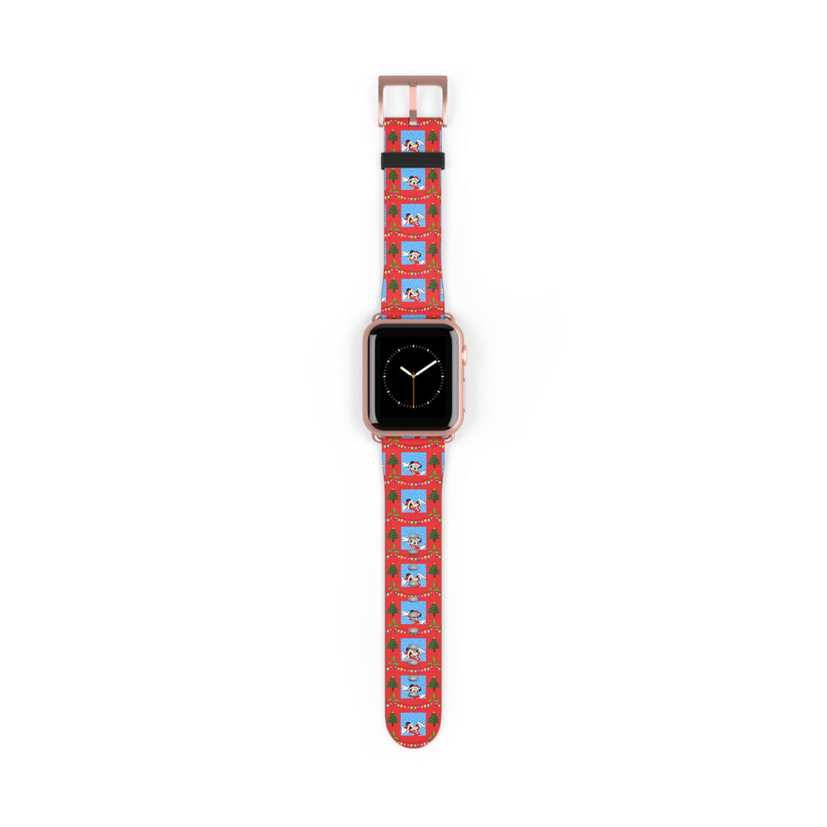 Christmas Snowy Park Holiday Whimsical Watch Band - Apple