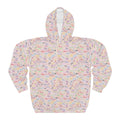 Character Autographs on Pink Hooded Sweatshirt