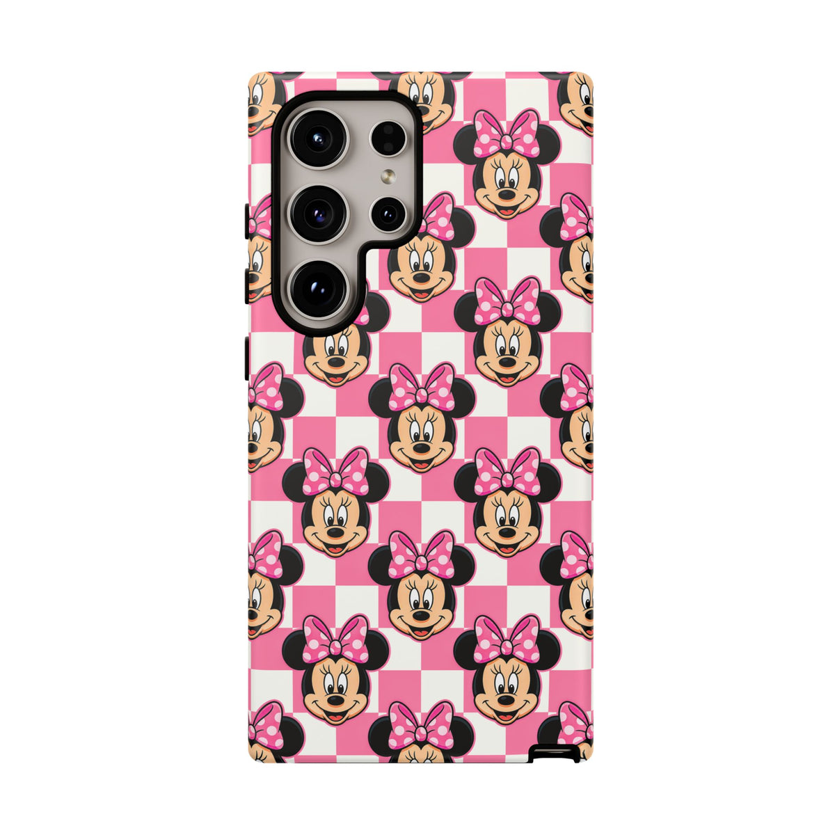 Pink Checkerboard Minnie Resort Ready Cell Phone Tech Case