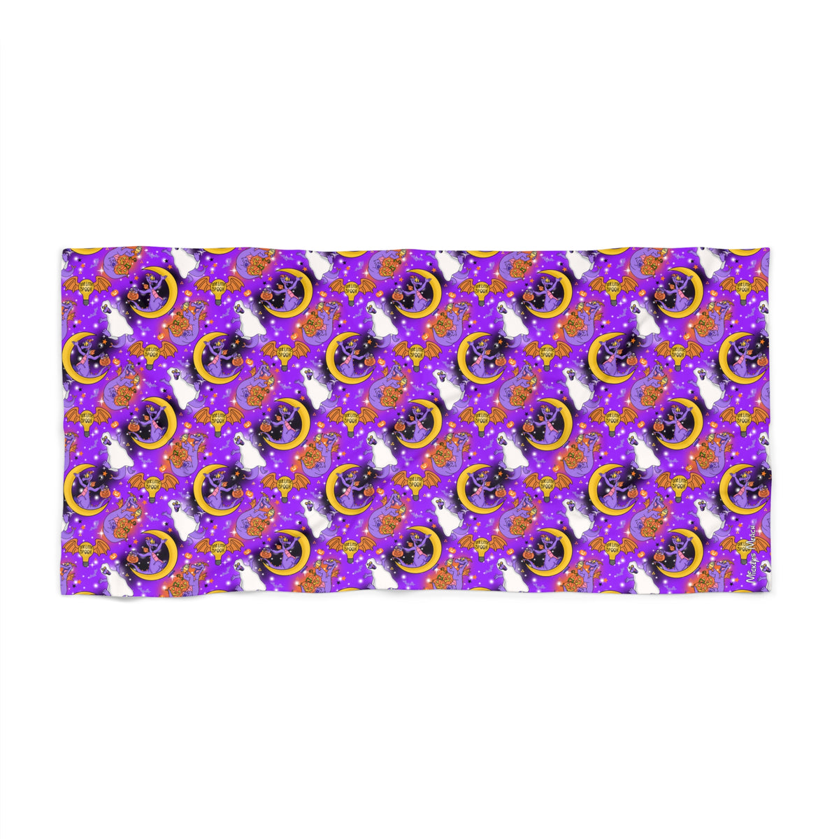 Figment on the Moon Purple Beach Towel