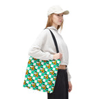 Teal Checkerboard Pluto Tote Bag