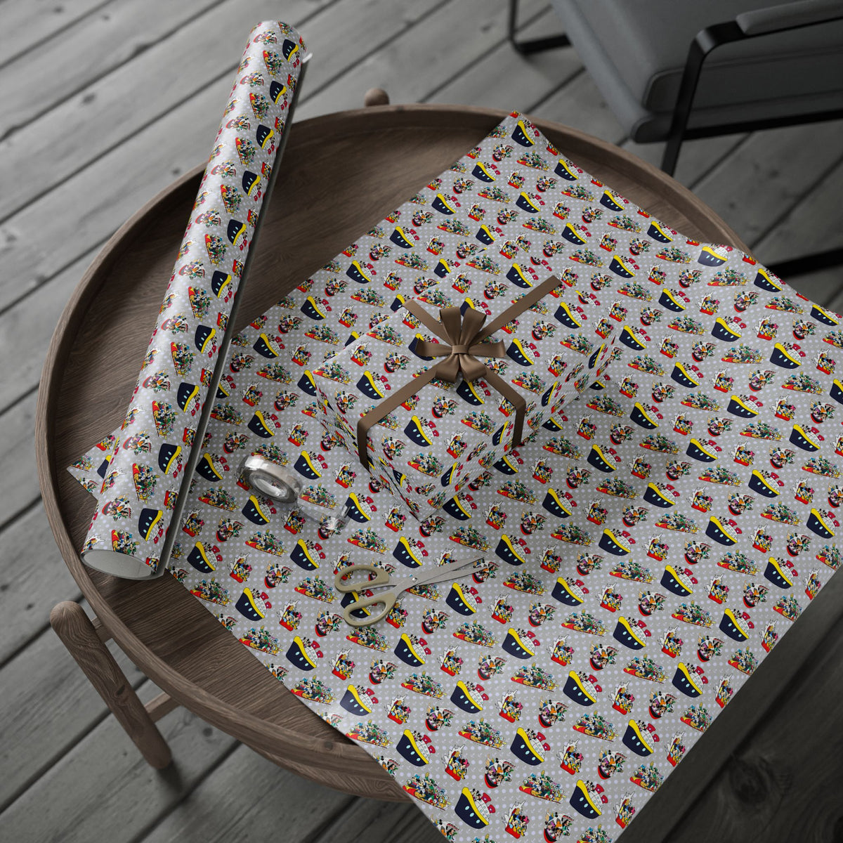Christmas Cruise and Castle Wrapping Paper Roll