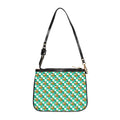 Teal Checkerboard Pluto Small Shoulder Bag
