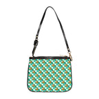 Teal Checkerboard Pluto Small Shoulder Bag