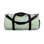Character Autographs on Green Travel Duffel Bag