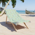Character Autographs on Green Beach Towel