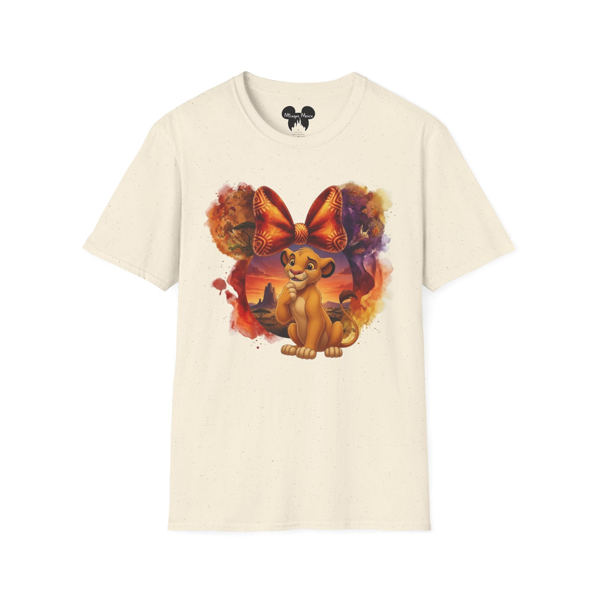 Lion King - Simba's Curious Sunset Tribal Vignette Unisex Graphic Tee