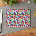 Colorblock Mickey Glass Cutting Board