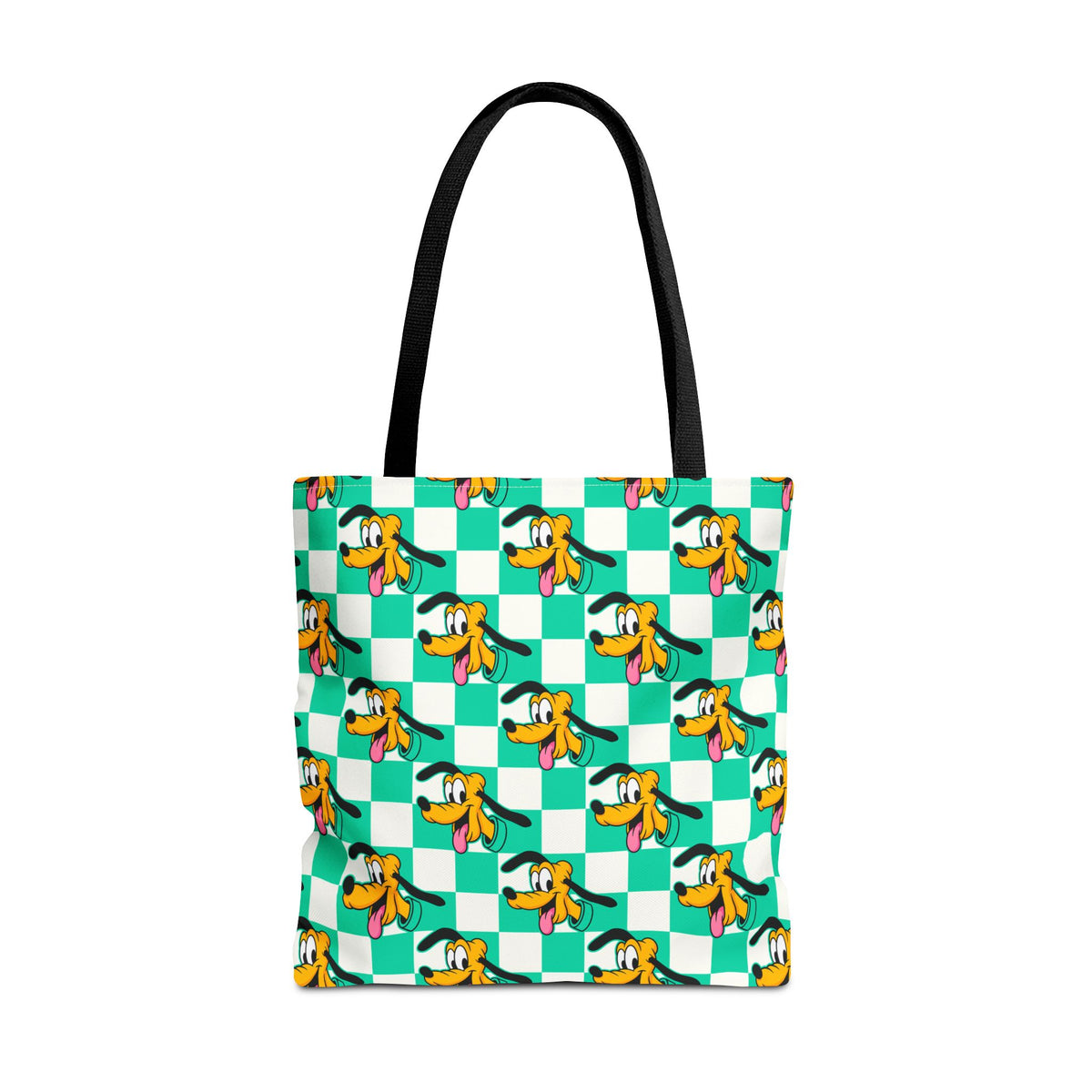 Teal Checkerboard Pluto Tote Bag