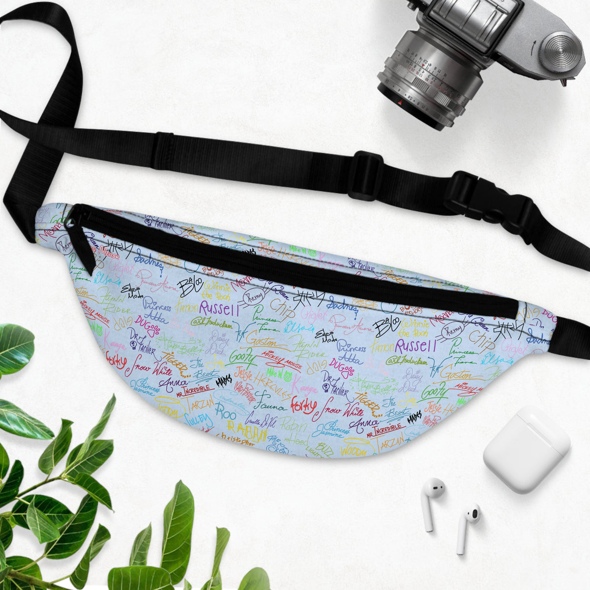 Character Autographs on Blue Beach Club Fanny Pack