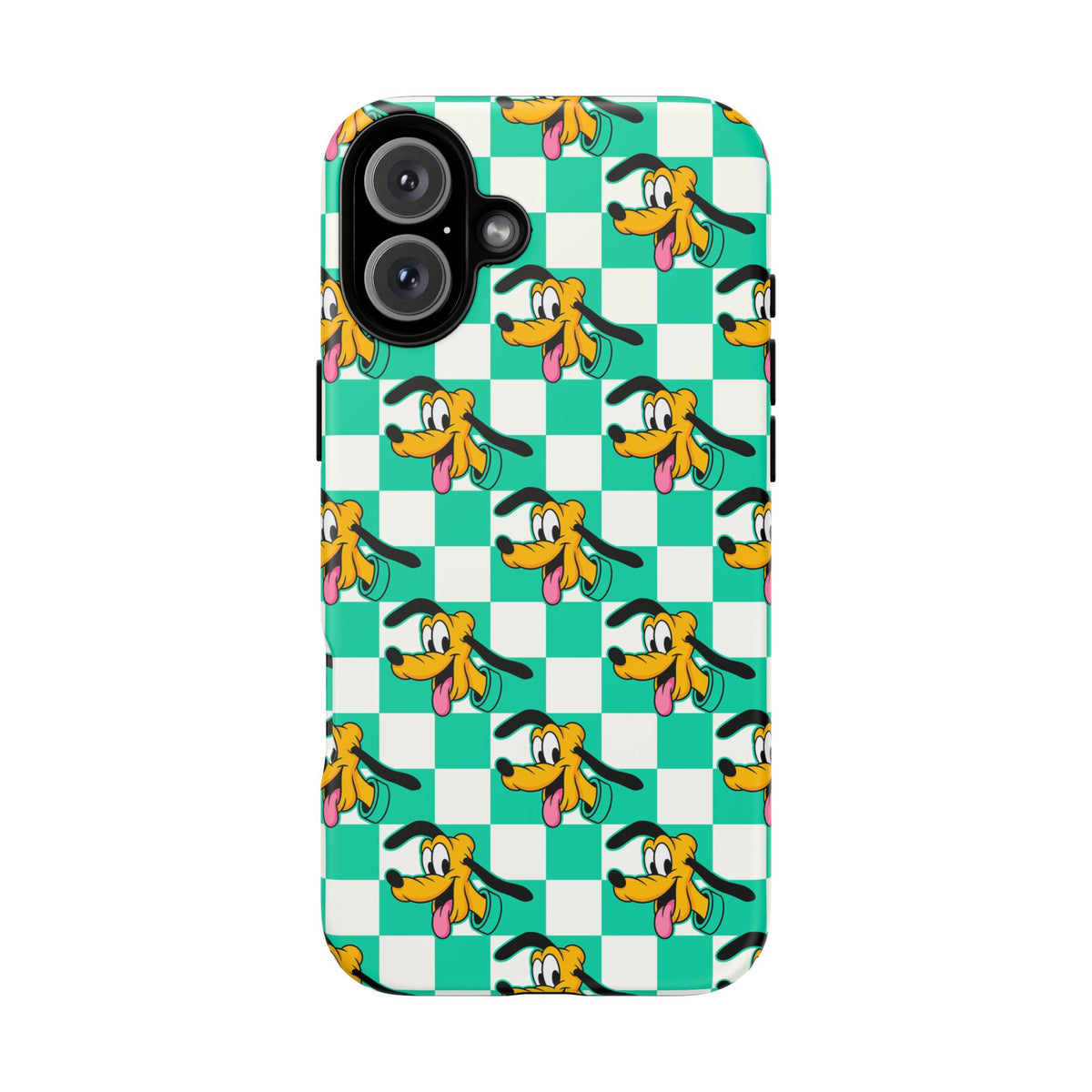 Teal Checkerboard Pluto Resort Ready Cell Phone Tech Case