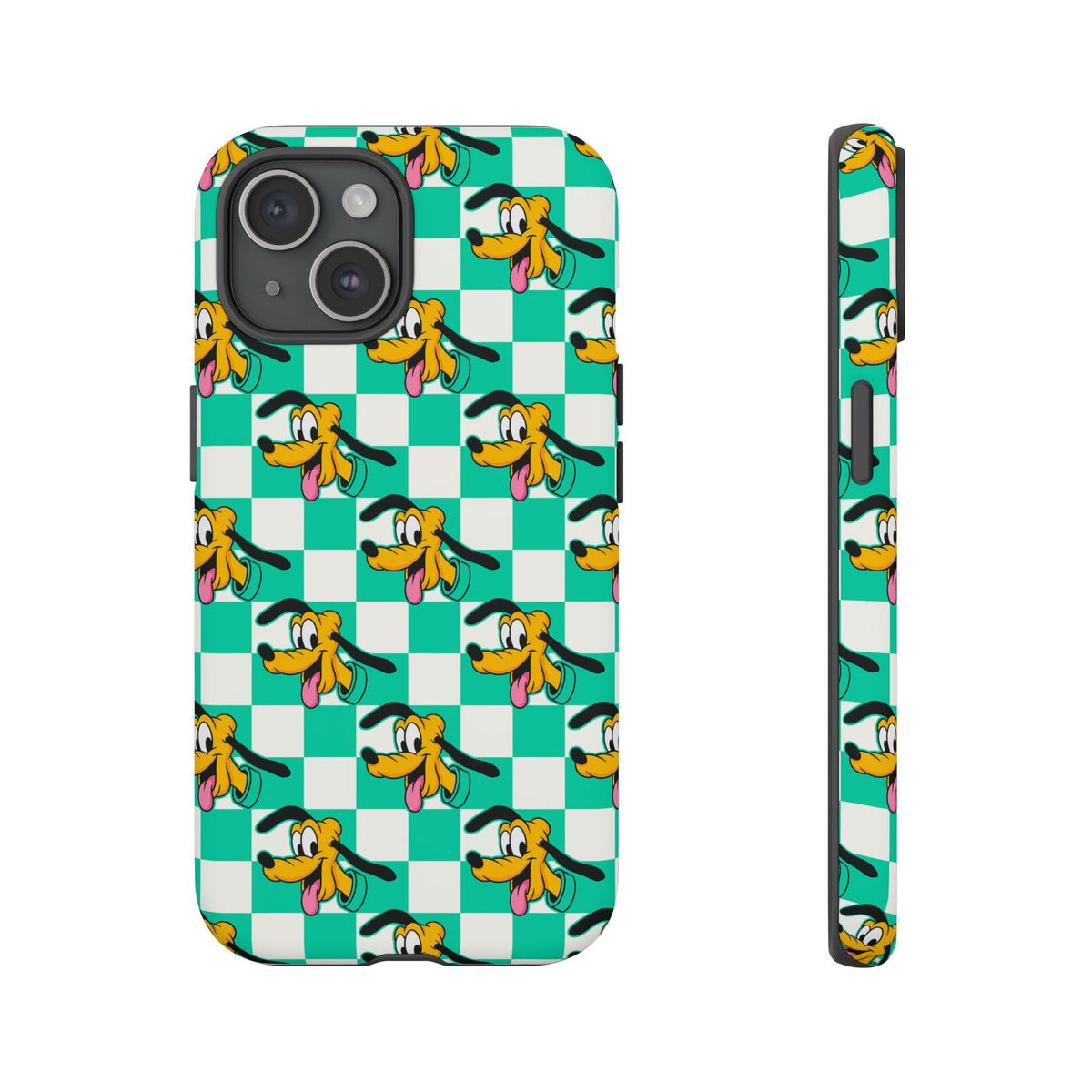 Teal Checkerboard Pluto Resort Ready Cell Phone Tech Case