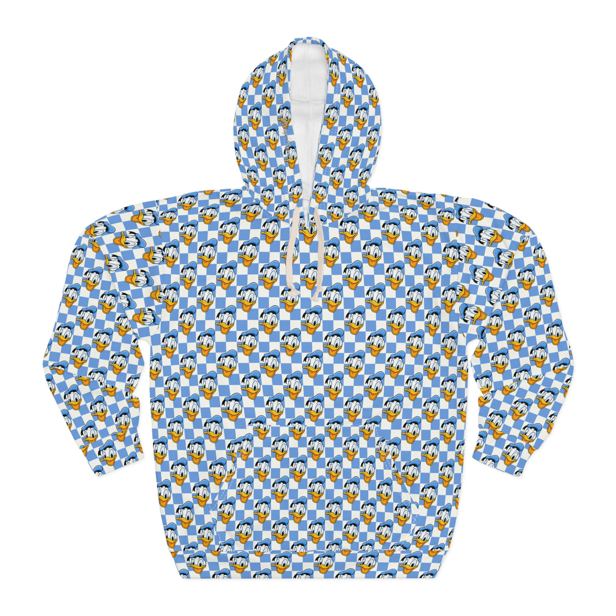 Blue Checkerboard Donald Hooded Sweatshirt