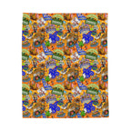 Four Parks Ride Collage Velveteen Plush Blanket